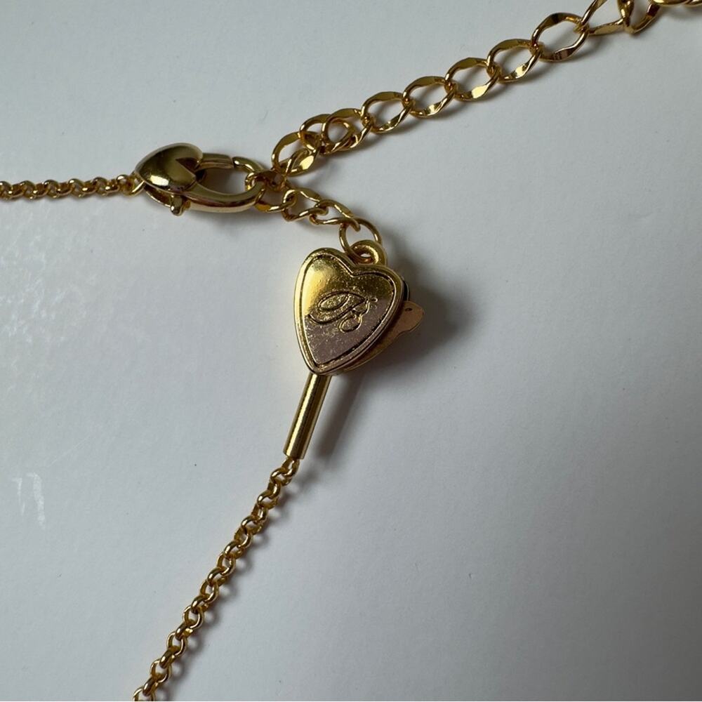 Brighton Elegant Gold & Silver Heart Pendant 2024 Necklace Chain w/ Rainbow Bag - Picture 5 of 10